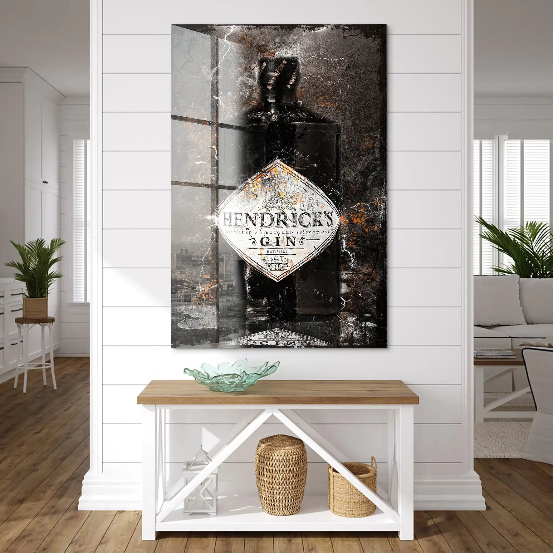 Gin Abstrakt Dark Style Acrylglas Bild INGALERIE