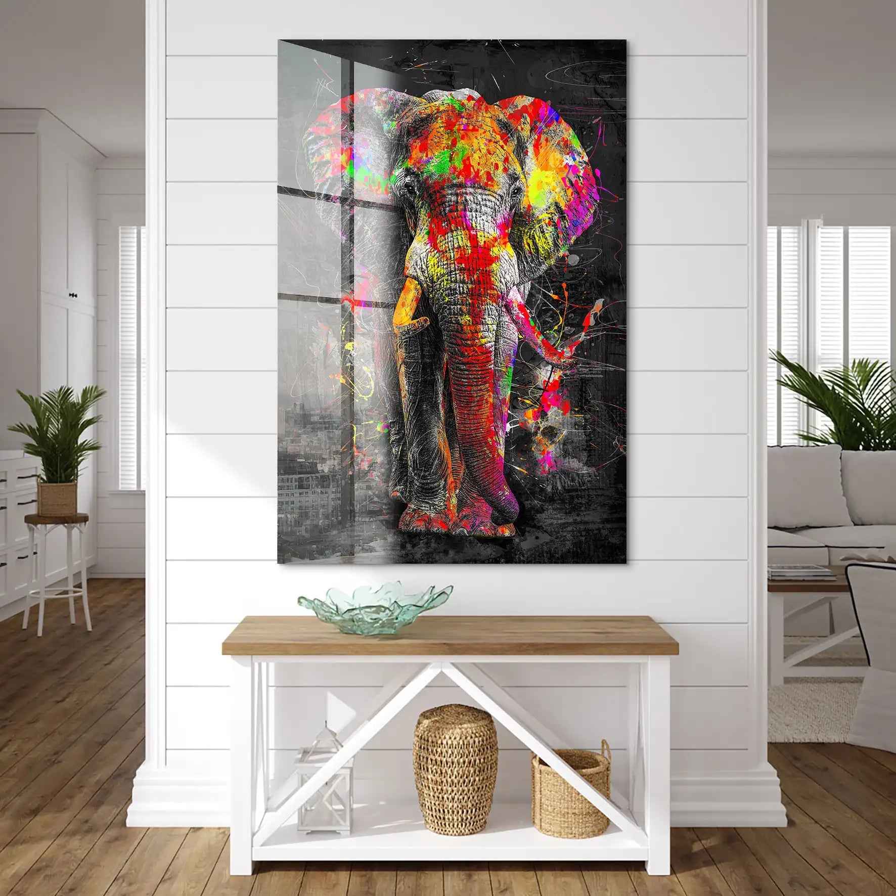 Elefant Abstrakt Style Acrylglas Bild INGALERIE