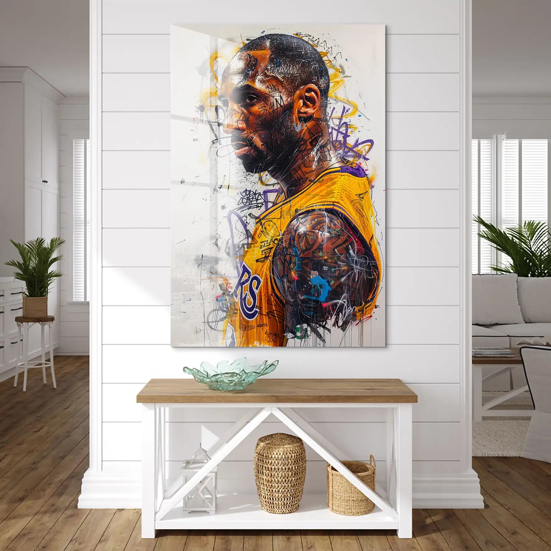 Kobe Basketball Graffiti Acrylglas Bild INGALERIE