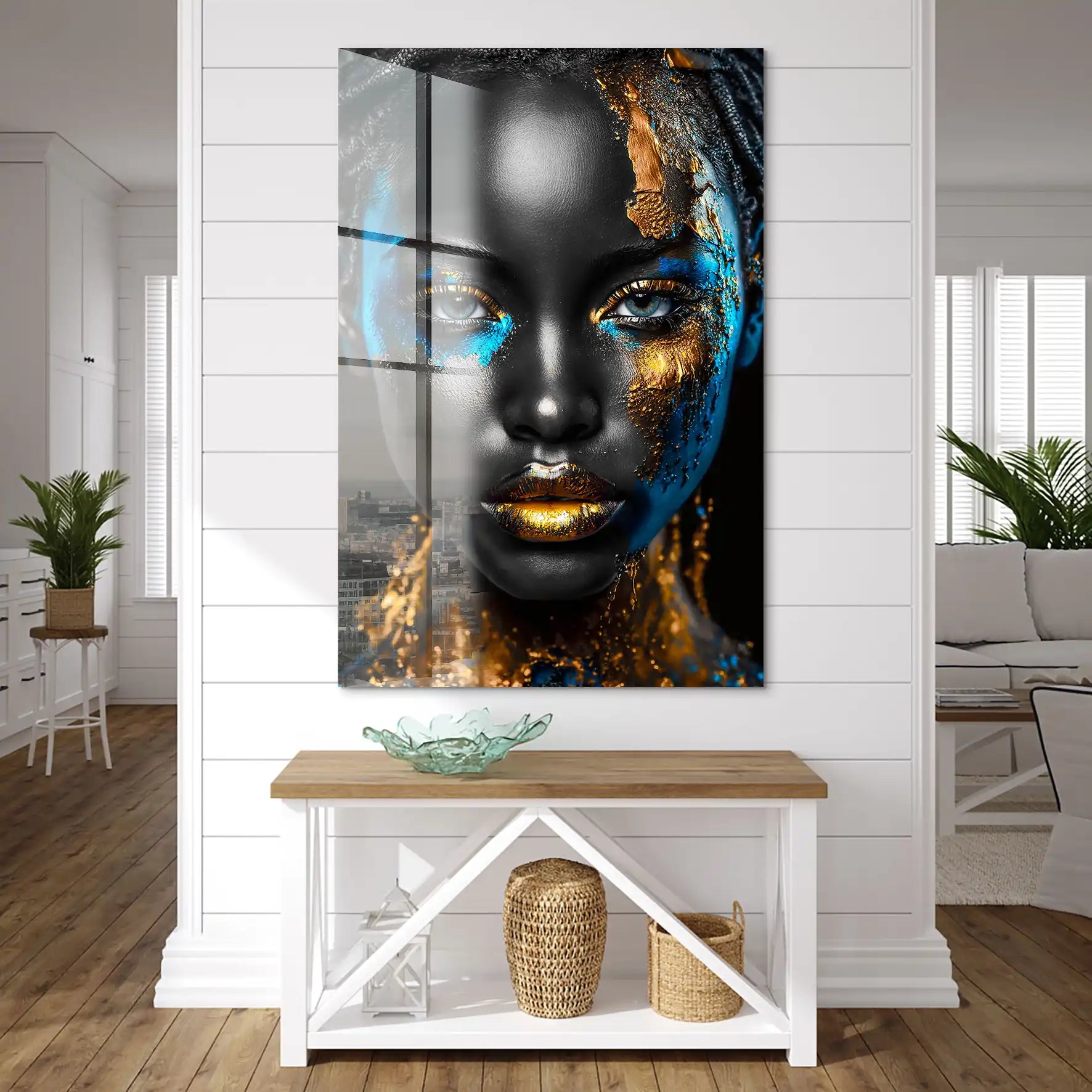 Black Gold Woman Acrylglas Bild INGALERIE