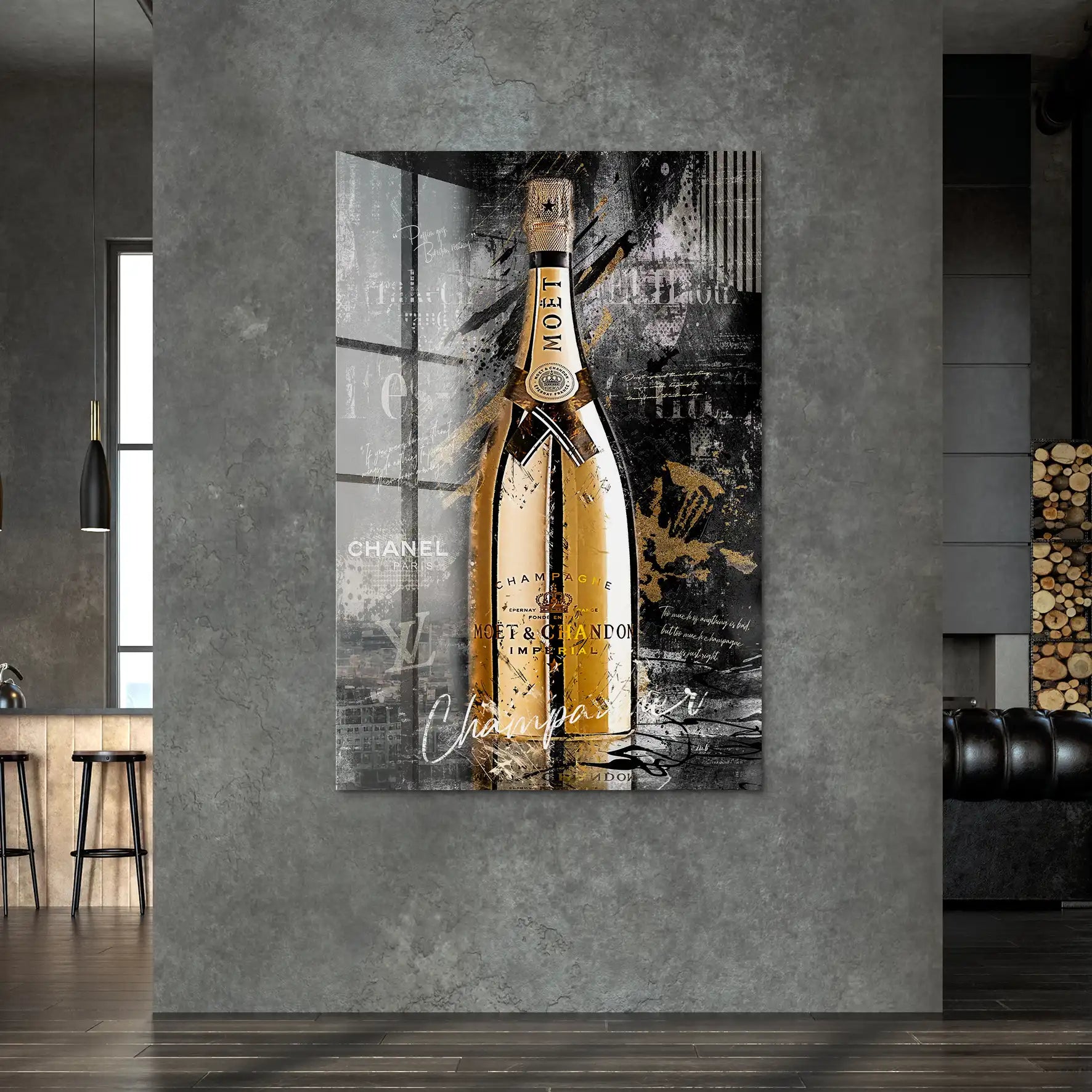 Champagner Lifestyle Acrylglas Bild INGALERIE