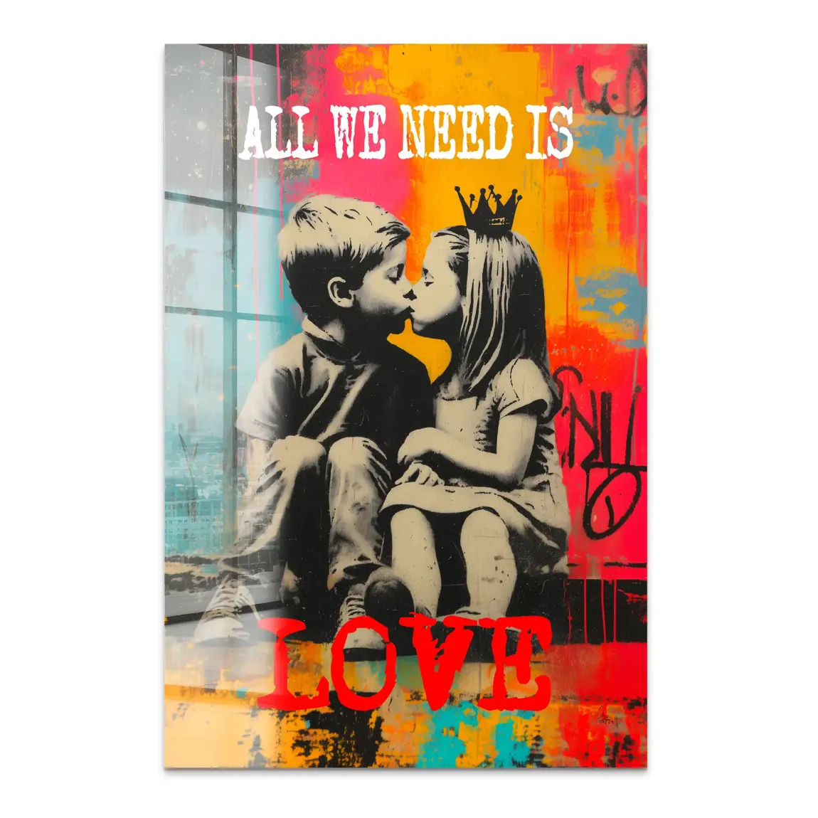Need Love Art Acrylglasbild
