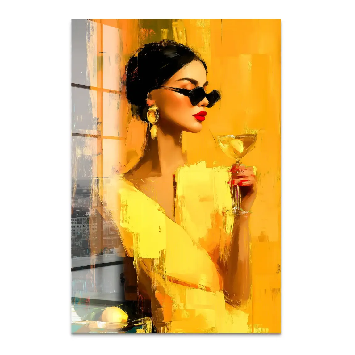 Golden Luxe Martini Acrylglas Bild INGALERIE