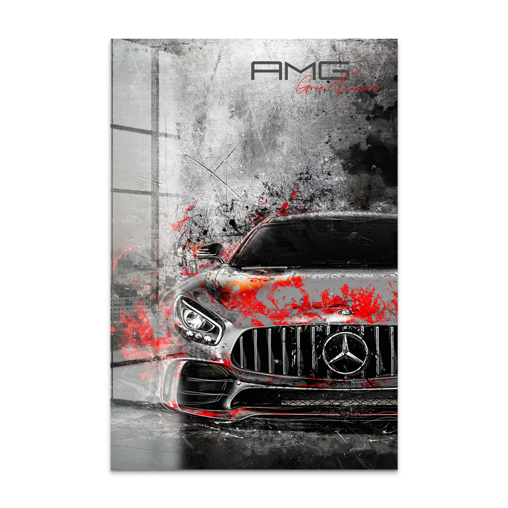 Mercedes AMG GT Abstrakt Modern Acrylglas Bild INGALERIE