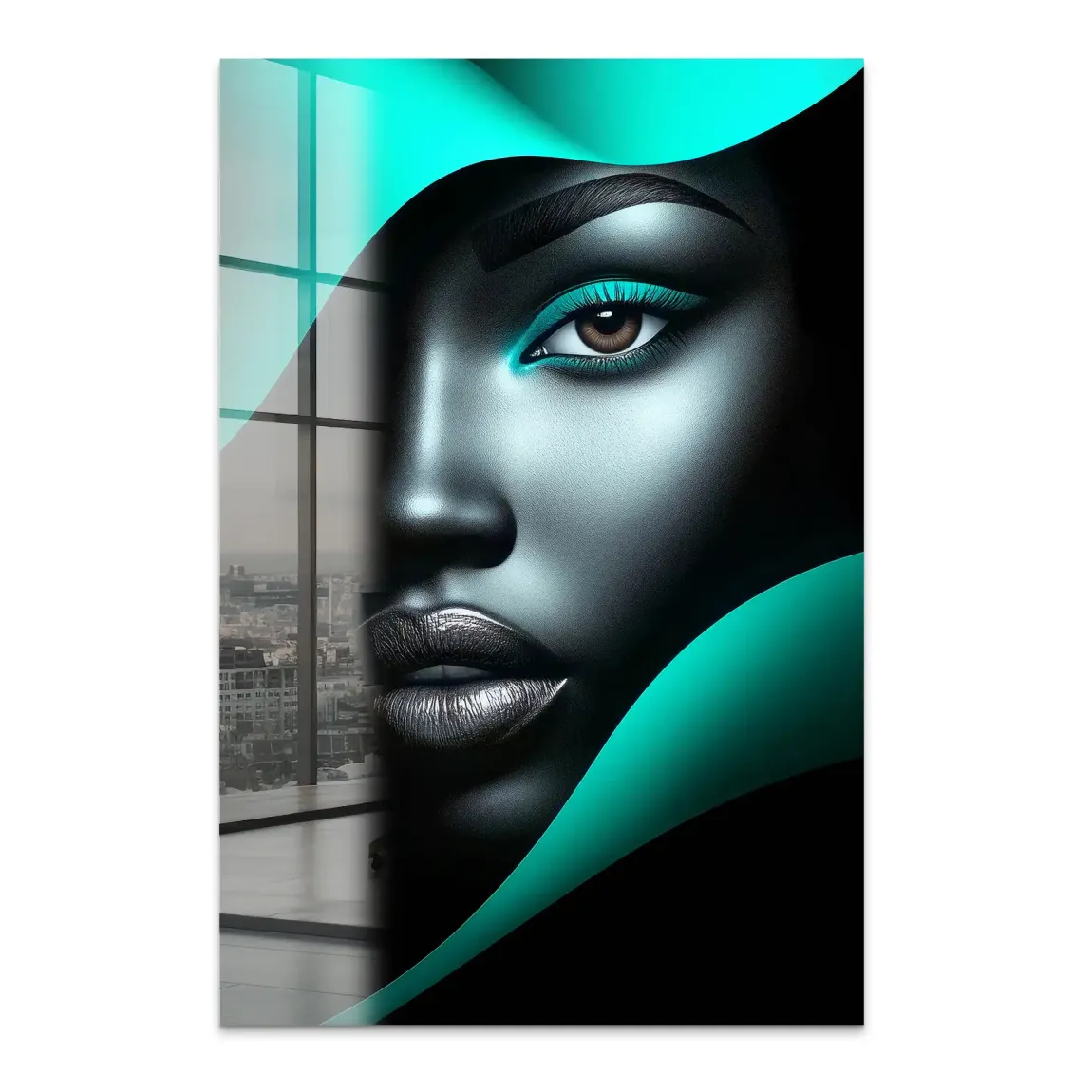 Mystique in Türkis Acrylglas Bild INGALERIE