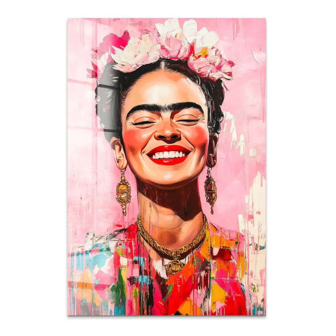 Frida Kahlo Happy Smile Acrylglas Bild