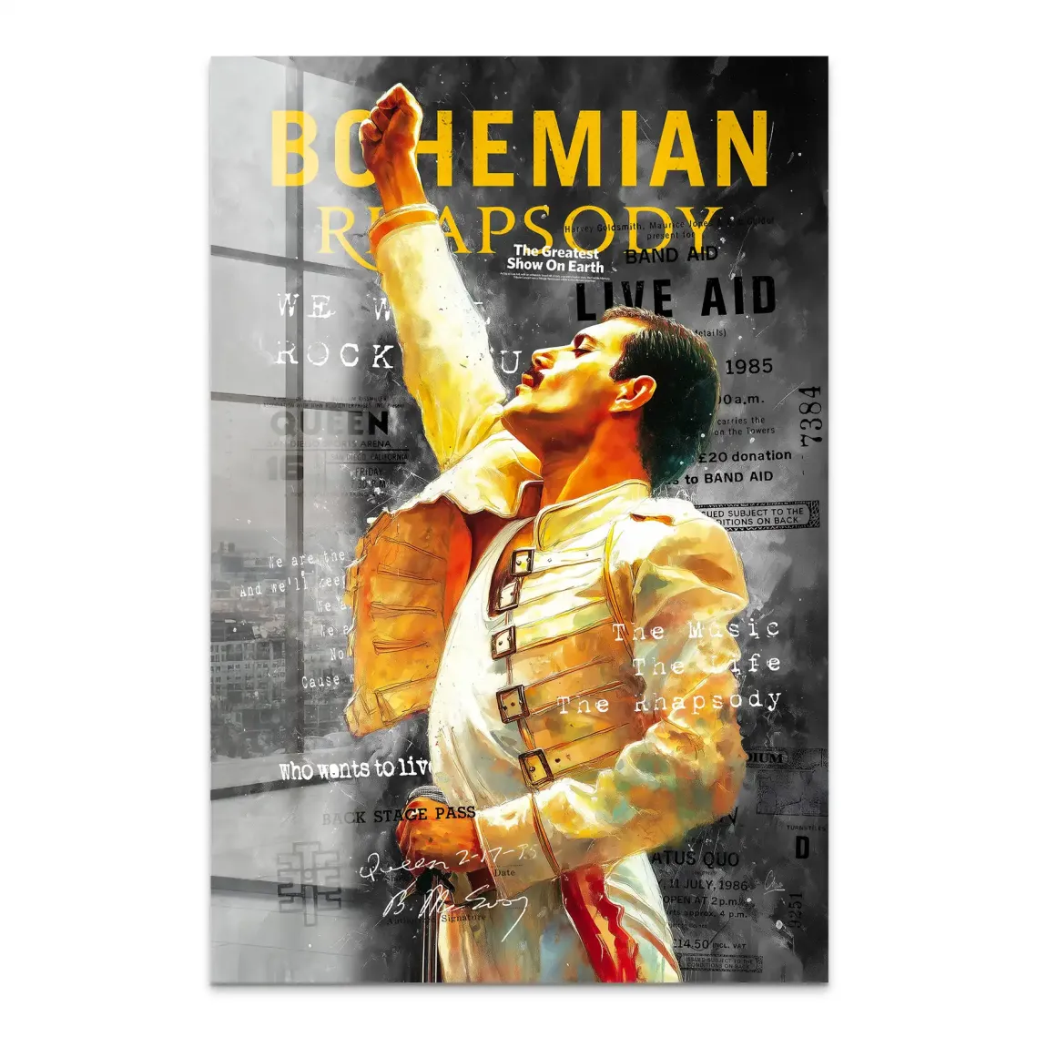 Freddie Mercury Bohemian Acrylglas Bild