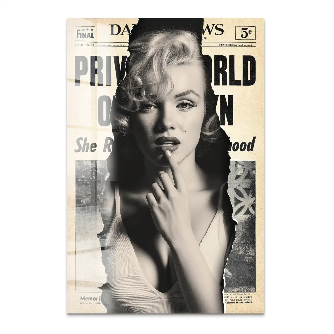 Marilyn Monroe News Acrylglas Bild