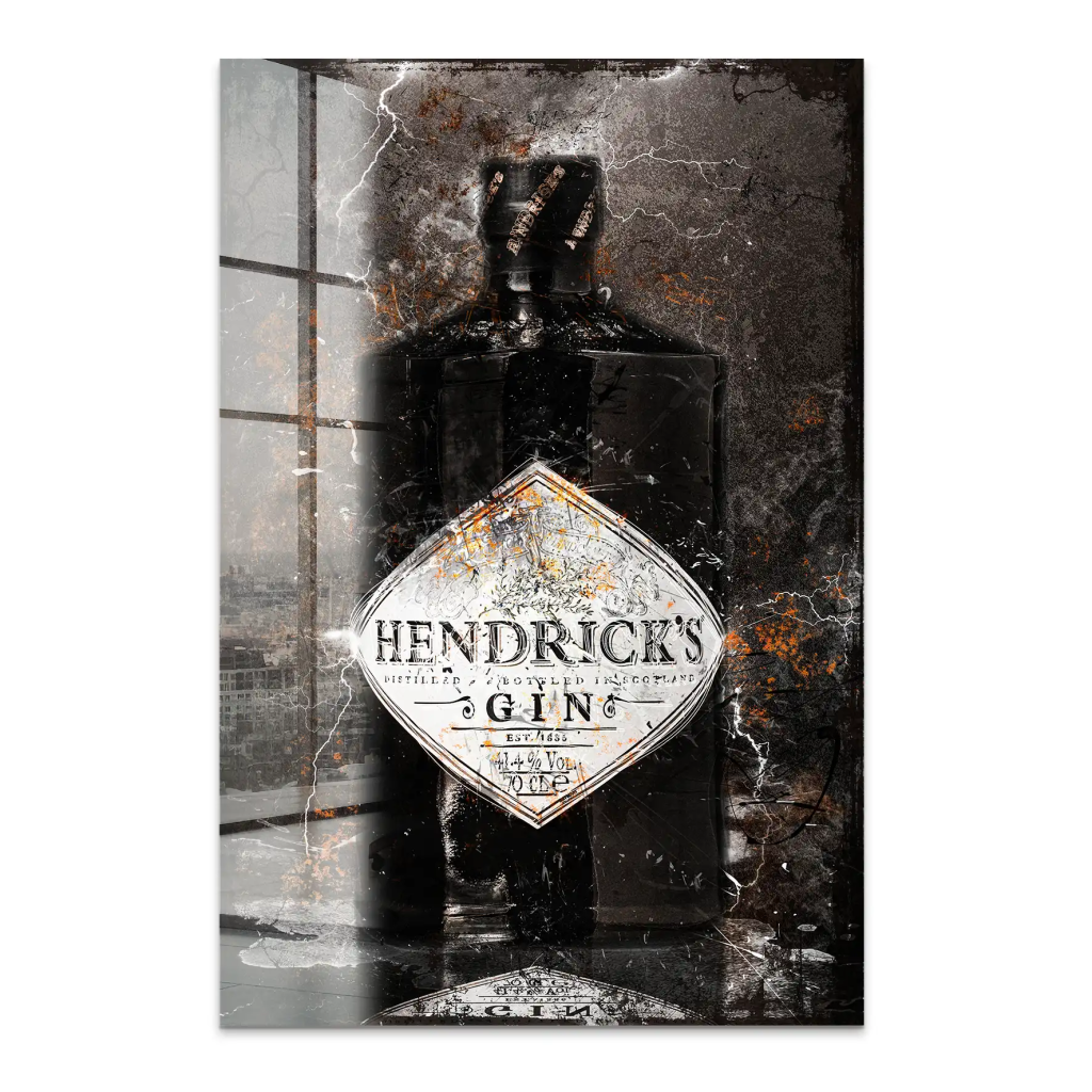 Gin Abstrakt Dark Style Acrylglas Bild INGALERIE