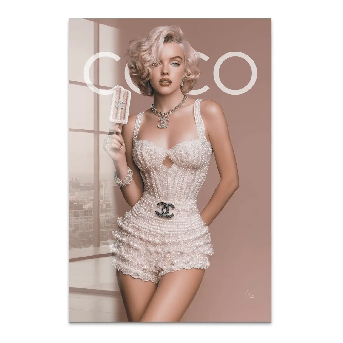 Marilyn Monroe Ice Pearl Acrylglas Bild