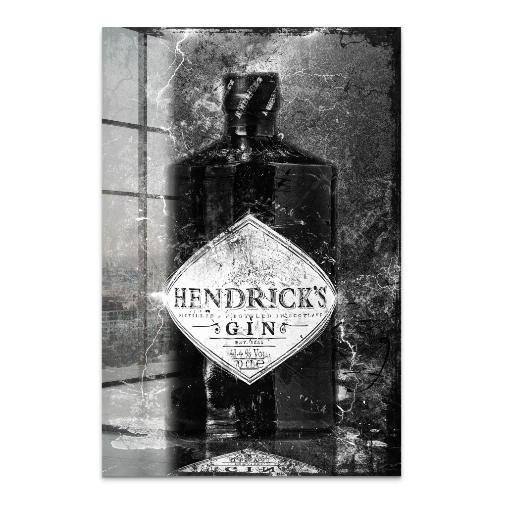 Gin Abstrakt Black Style Acrylglas Bild INGALERIE