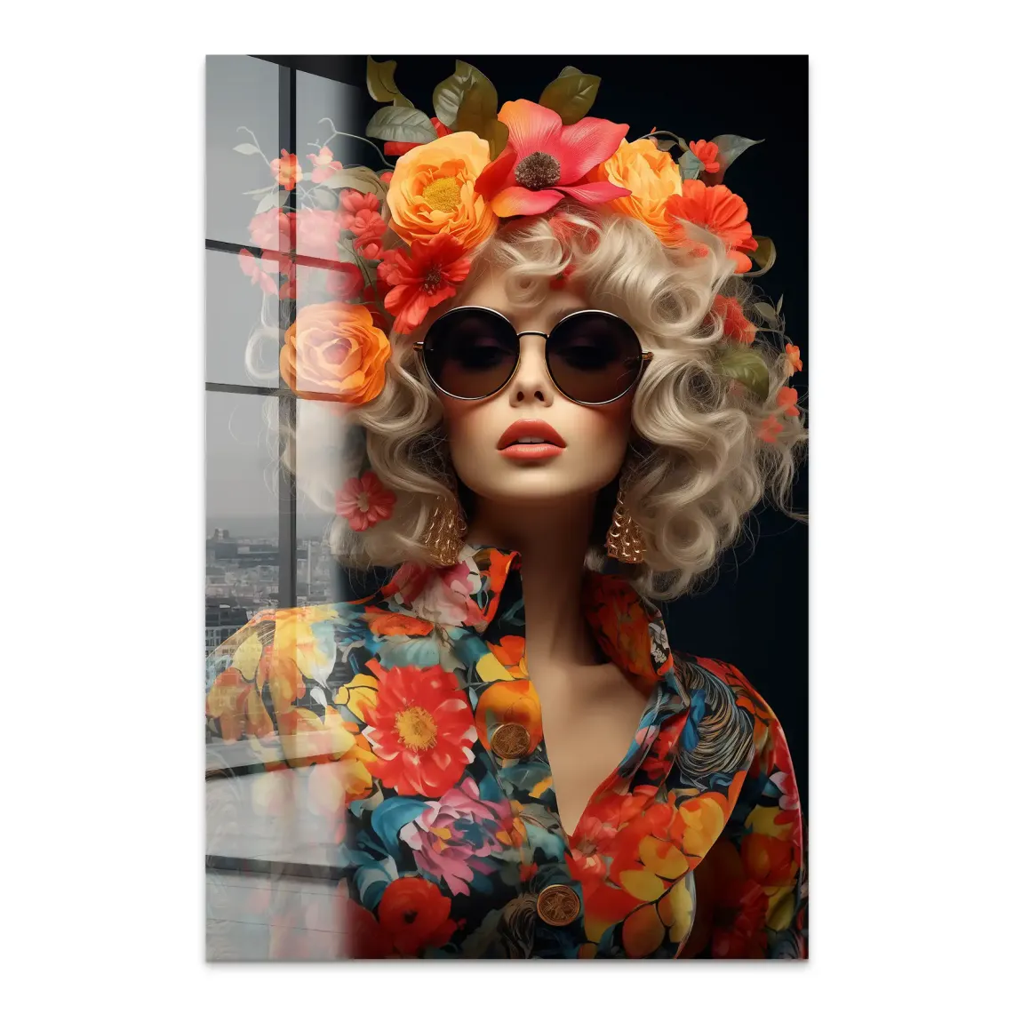 Floral Glamour Acrylglas Bild