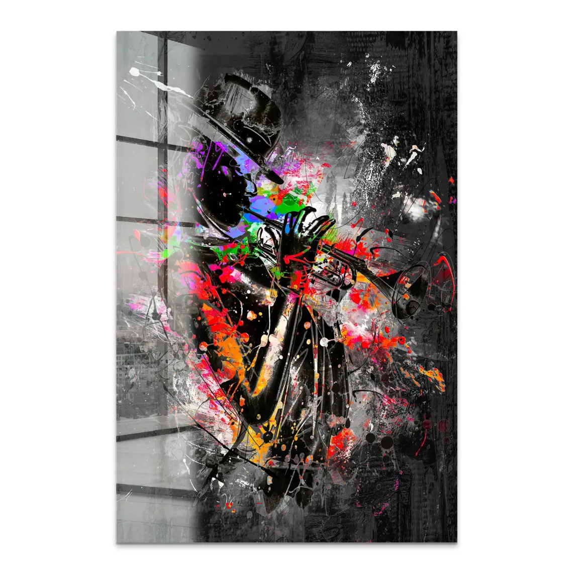 Color Jazz Trompete Acrylglas Bild