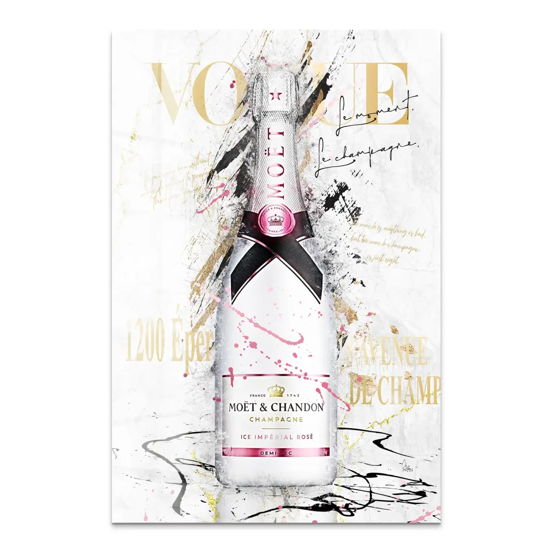 Champagner Glam Acrylglasbild