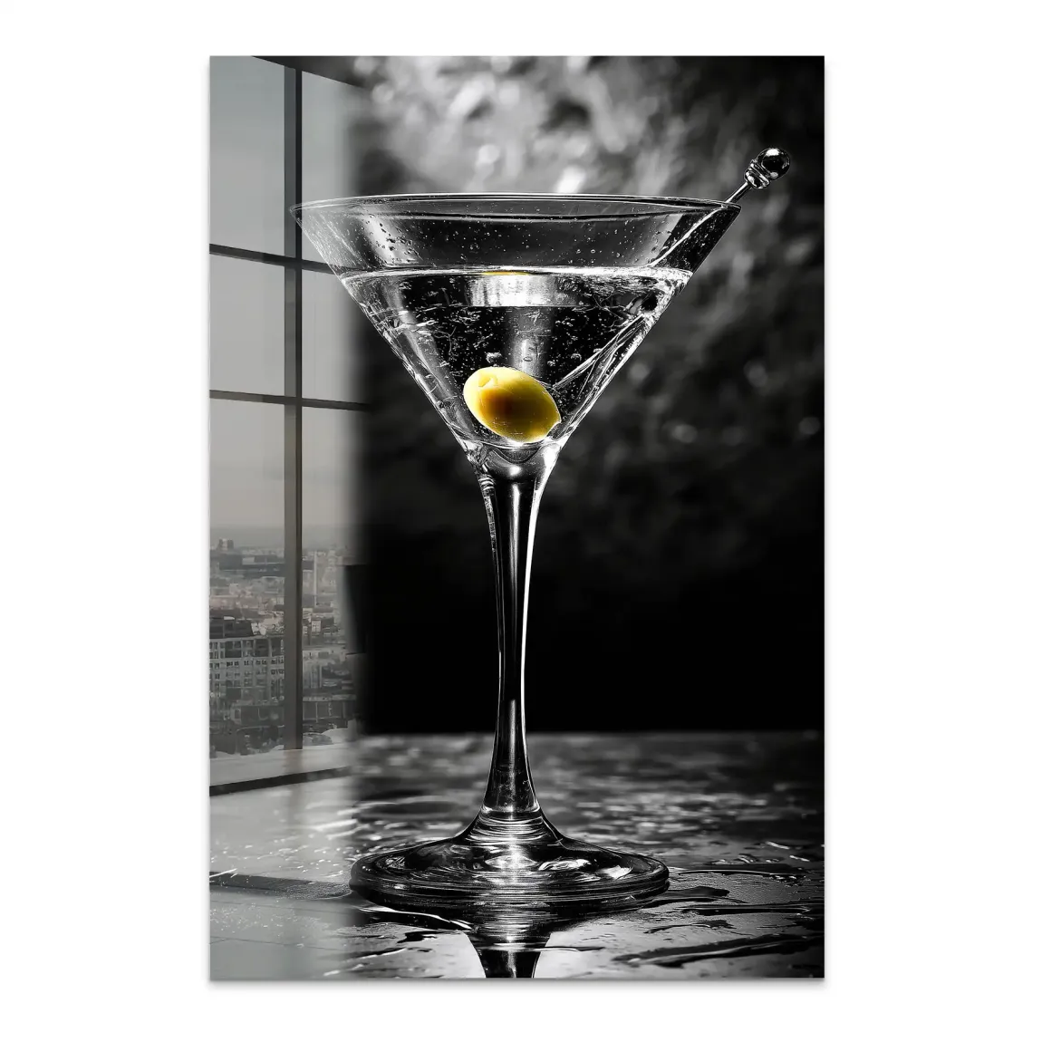 Martini Glas Noir Acrylglas Bild
