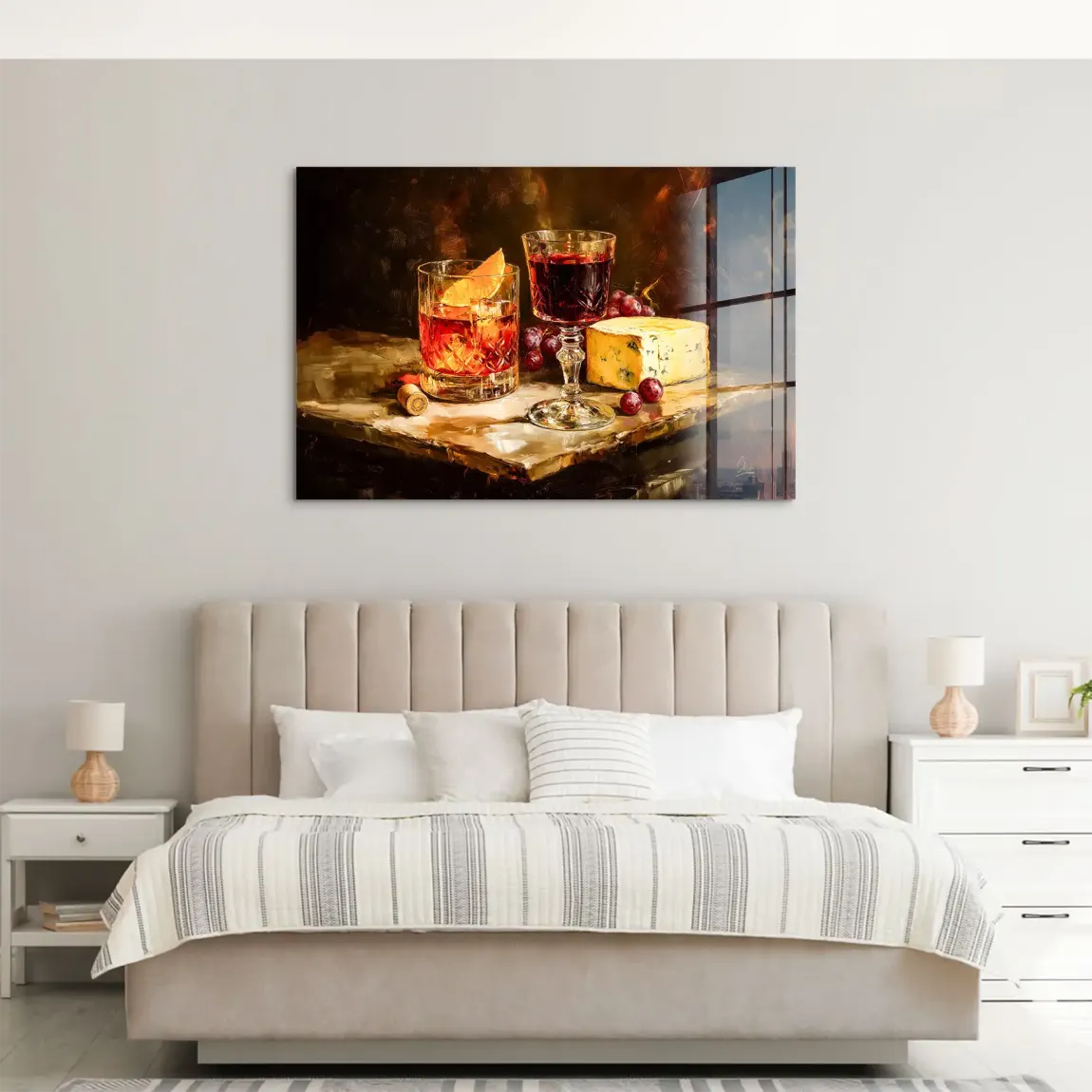 Wein & Käse Acrylglas Bild