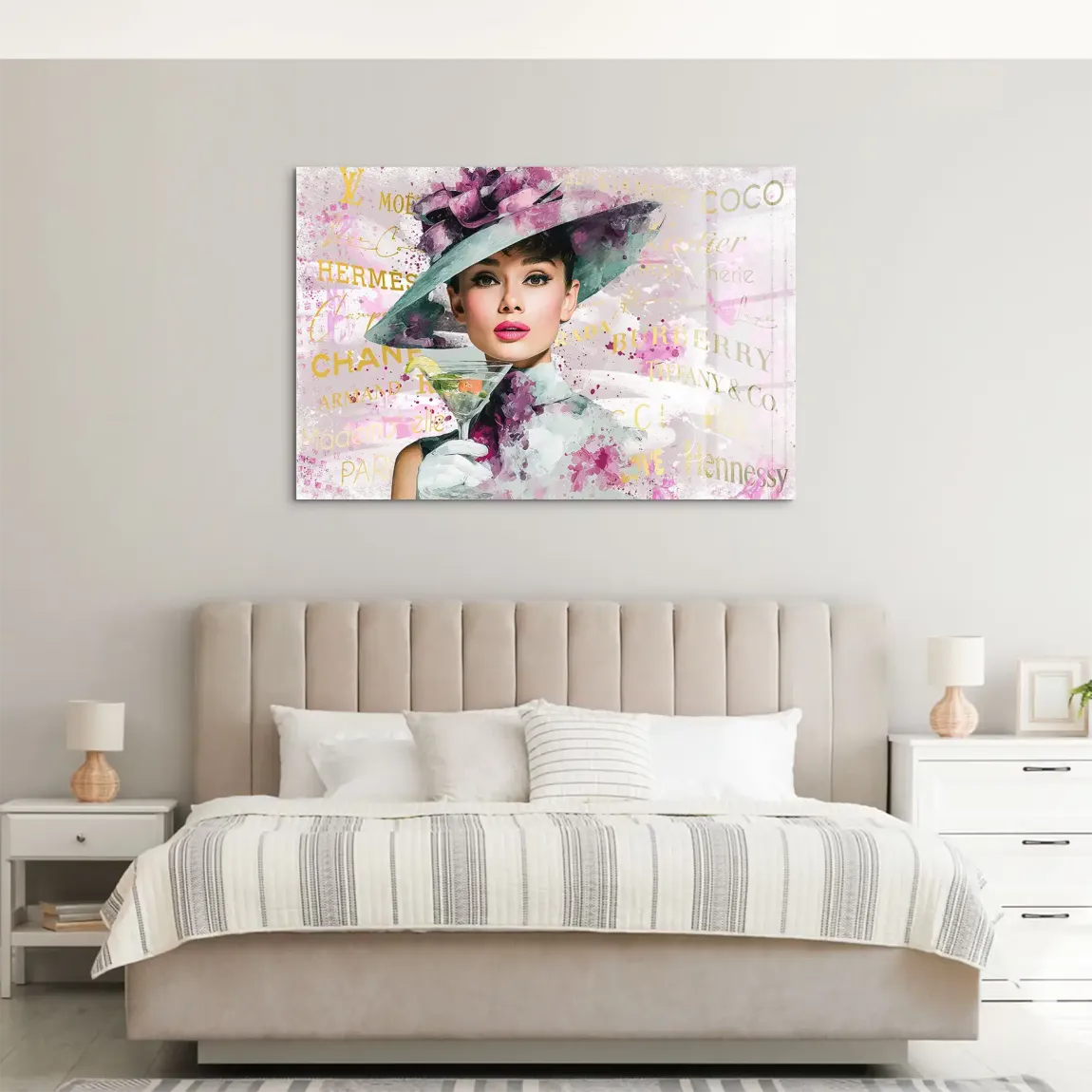 Audrey Hepburn Couture Elegance Acrylglas Bild