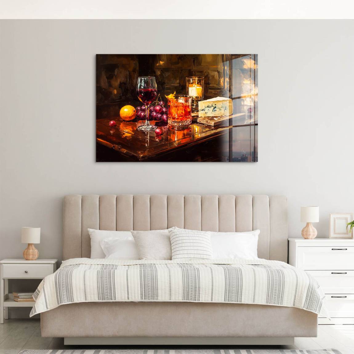 Wein im Licht Acrylglas Bild