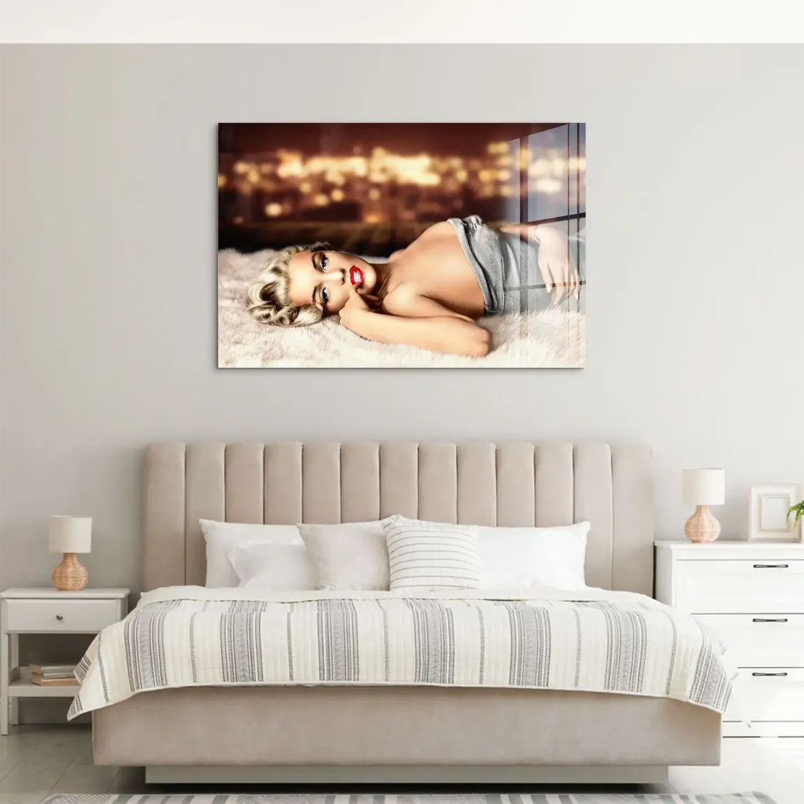 Marilyn Monroe Golden Night Acrylglas Bild