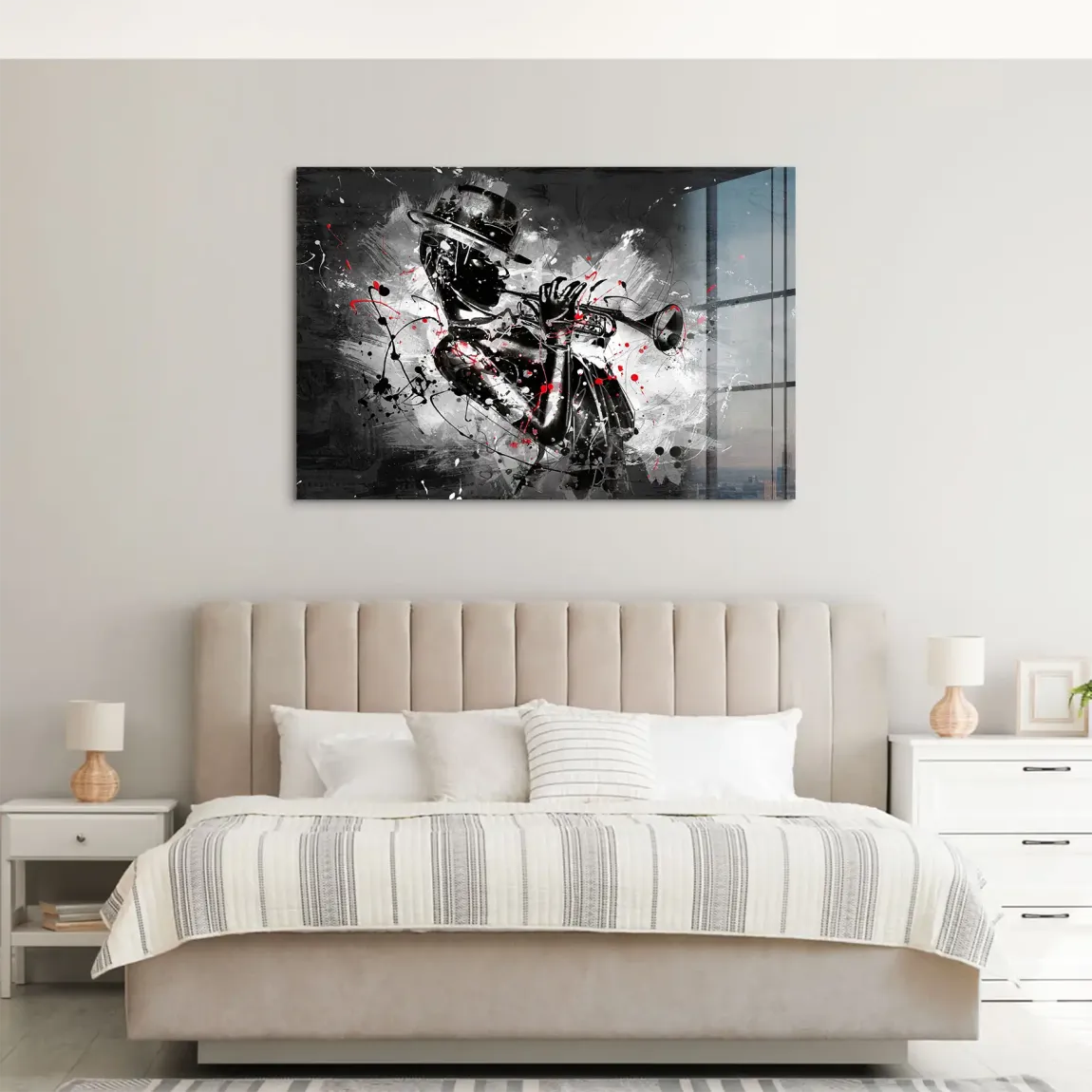 Jazzman Noir Symphony Acrylglas Bild