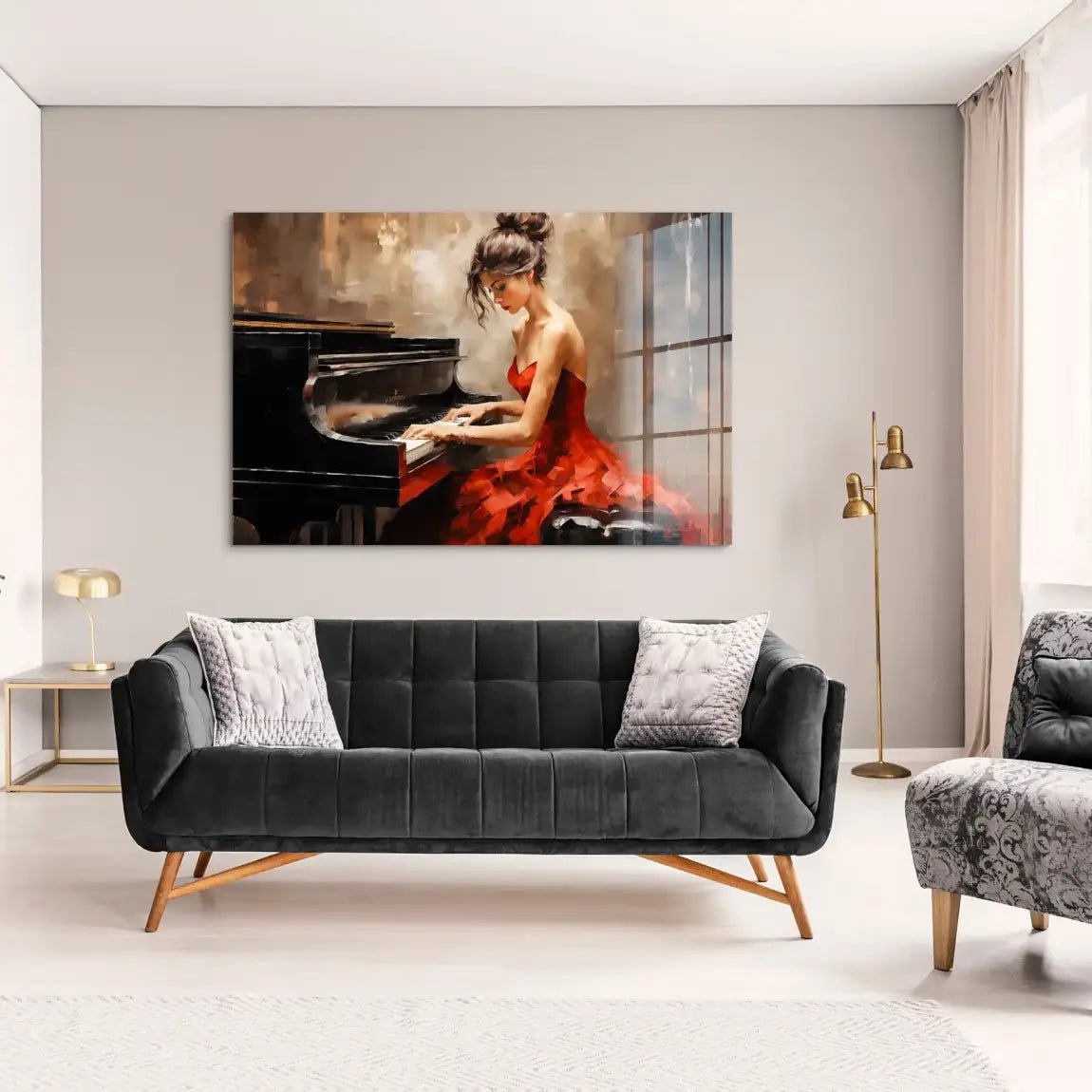 Beautyful Piano Player Acrylglas Bild INGALERIE
