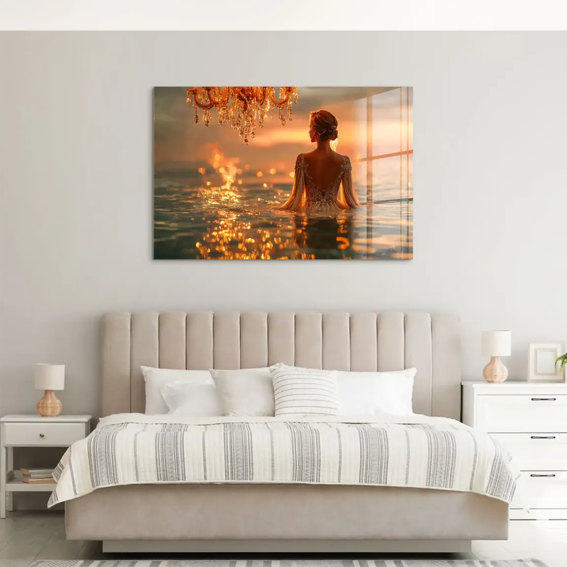 Golden Lights Acrylglas Bild