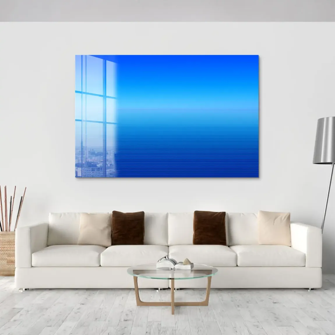 Blauer Horizont Acrylglasbild