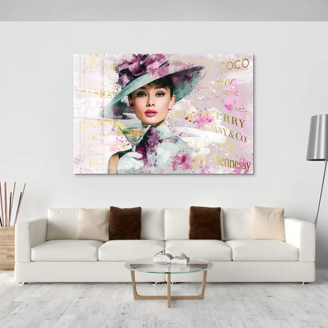Audrey Hepburn Couture Elegance Acrylglas Bild