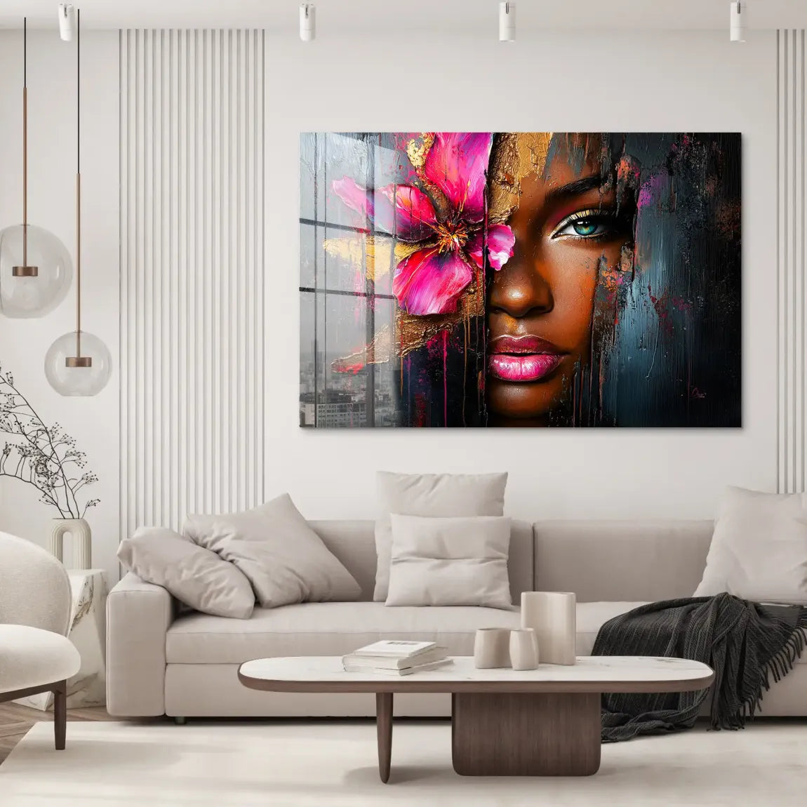 Feuerblüte im Farbrausch Acrylglas Bild INGALERIE