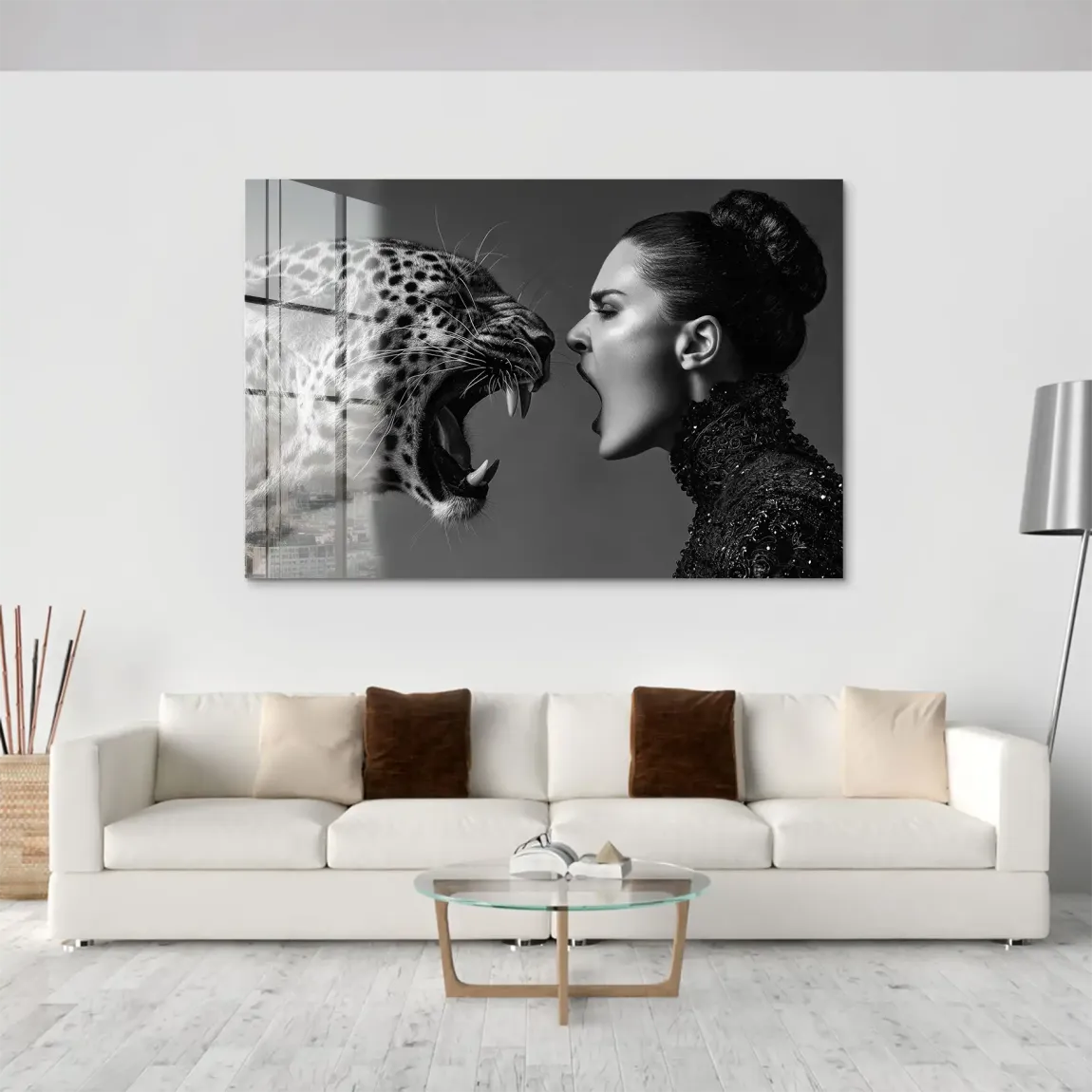 Wild Leopard Connection Acrylglas Bild