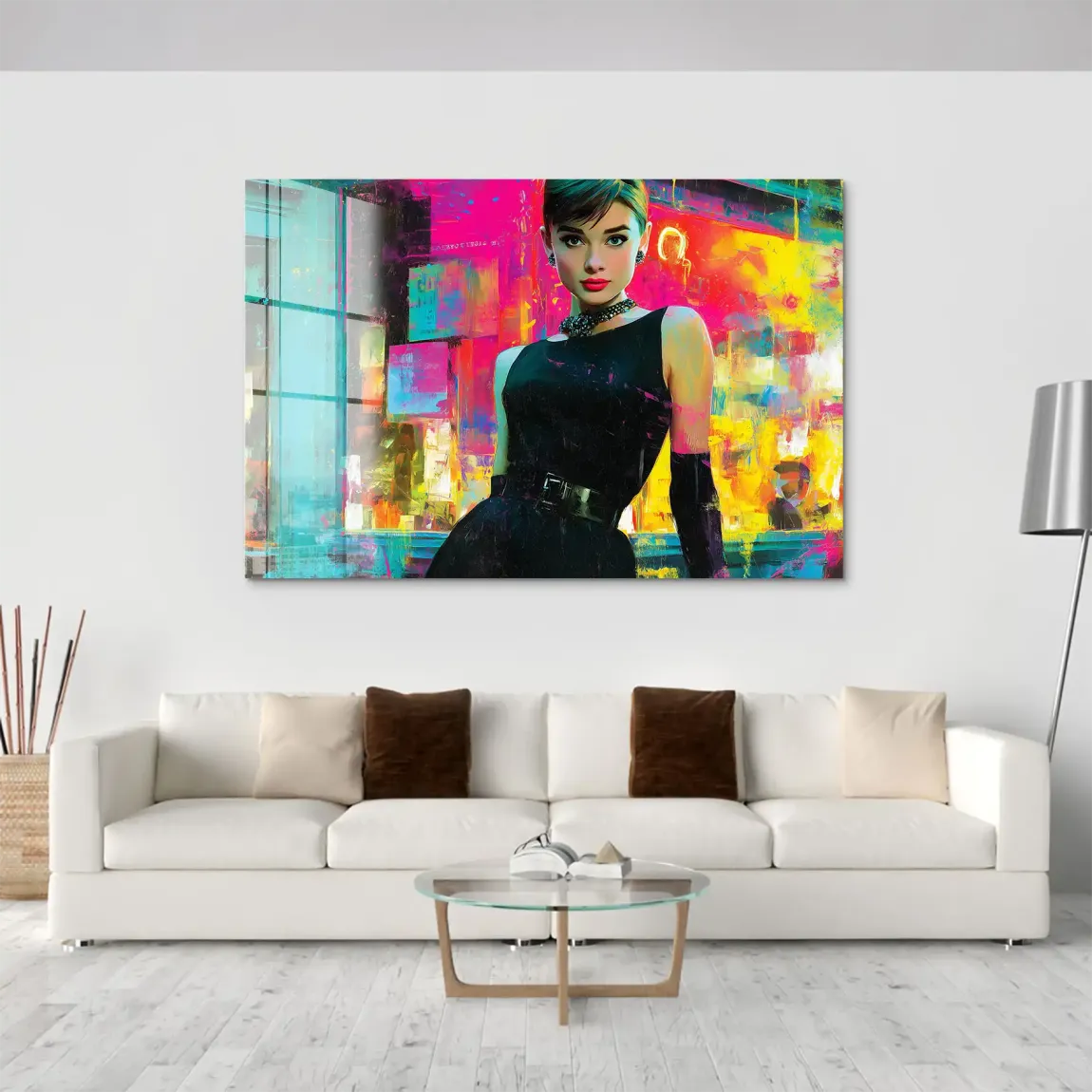 Audrey Hepburn Midnight Elegance Acrylglas Bild