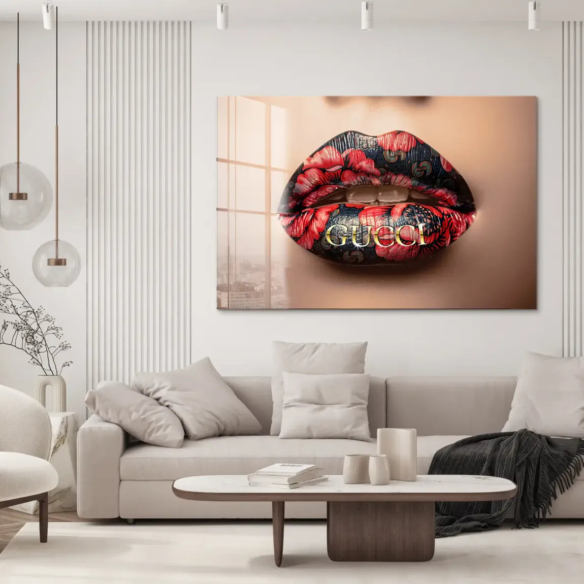 Gucci Lips Acrylglas Bild INGALERIE