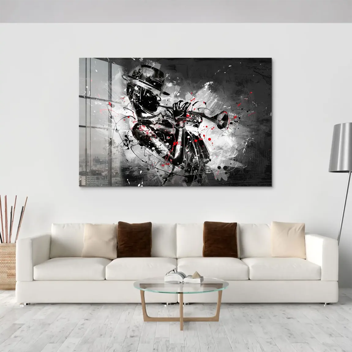 Jazzman Noir Symphony Acrylglas Bild