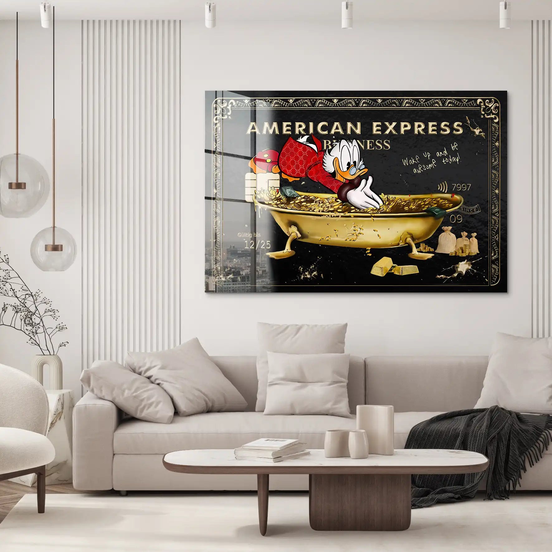 Dagobert Amex Badewanne Edition Acrylglas Bild INGALERIE