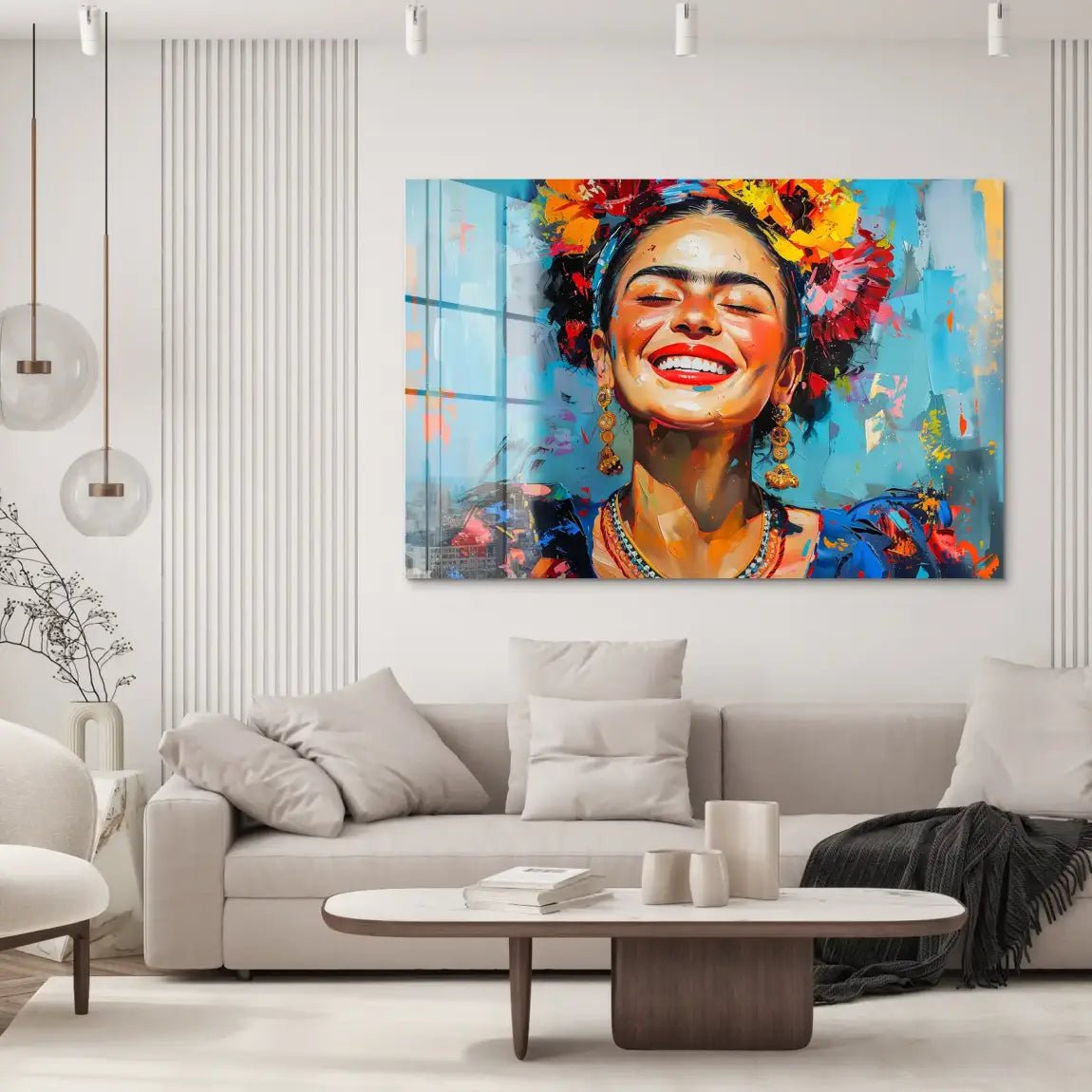 Lachende Frida Kahlo Nr.2 Acrylglas Bild INGALERIE