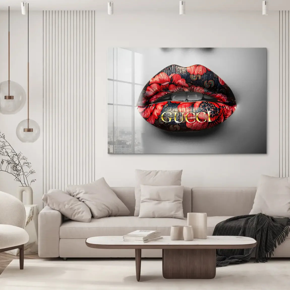 Gucci Lips Nr.2 Acrylglas Bild INGALERIE