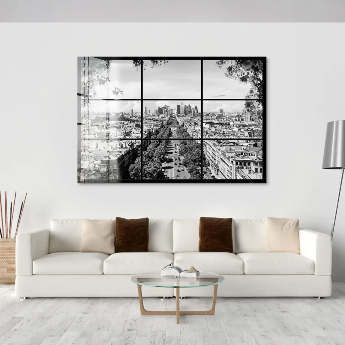 Paris Avenue Noir Acrylglas Bild