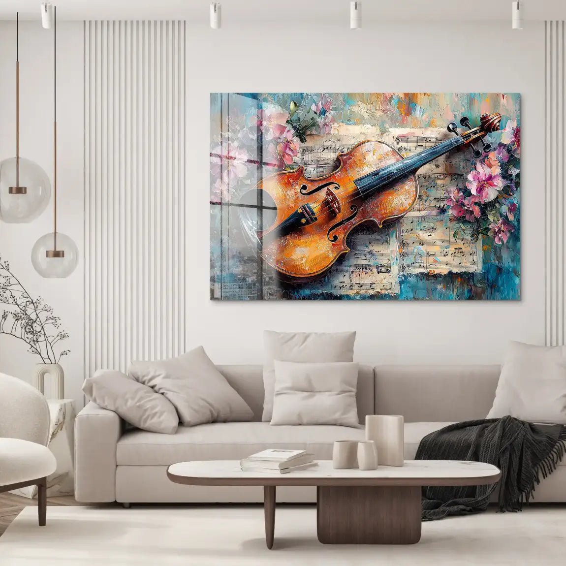 Violine Abstrakt Nr.2 Acrylglas Bild INGALERIE