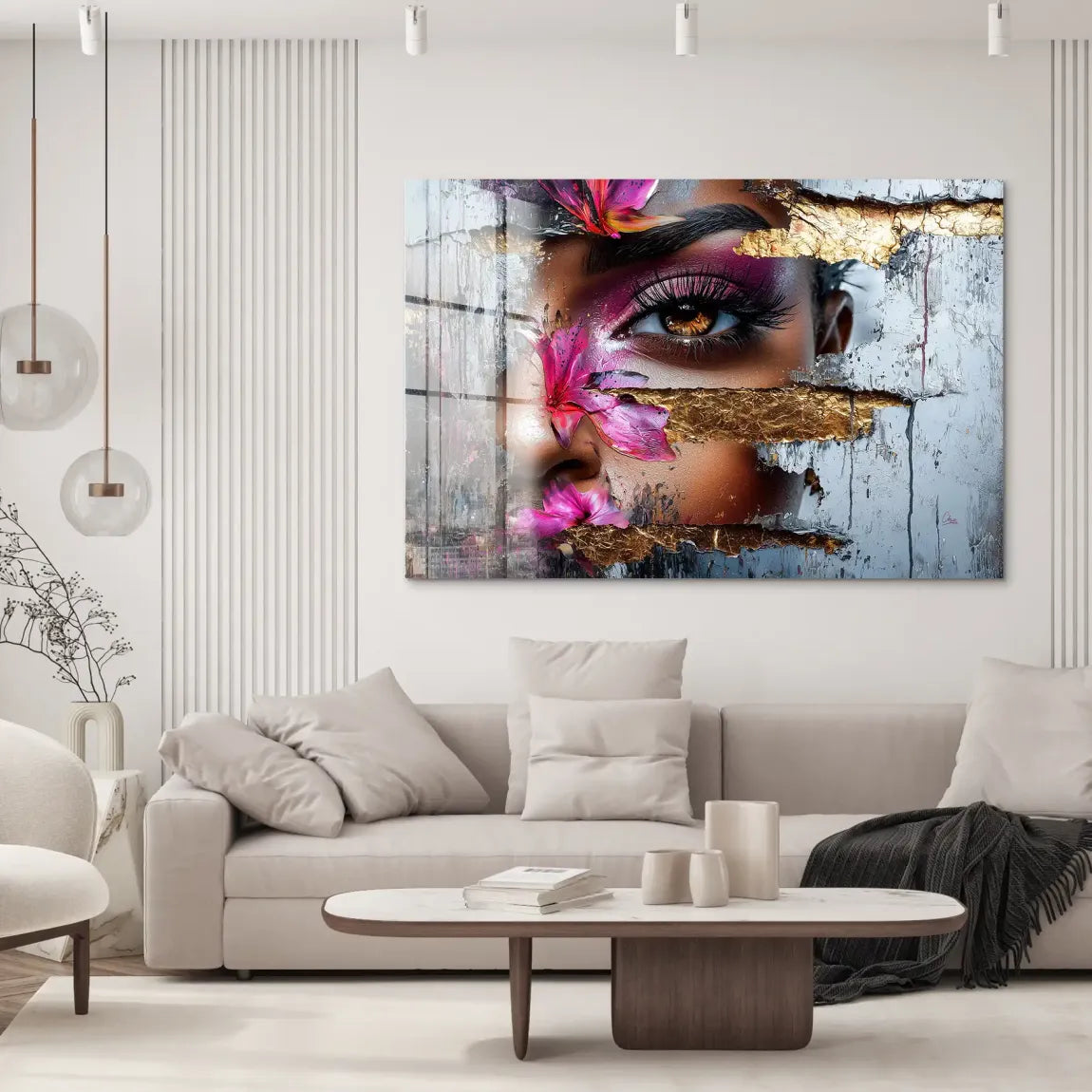 Goldsplitter im Blickfeld Acrylglas Bild INGALERIE