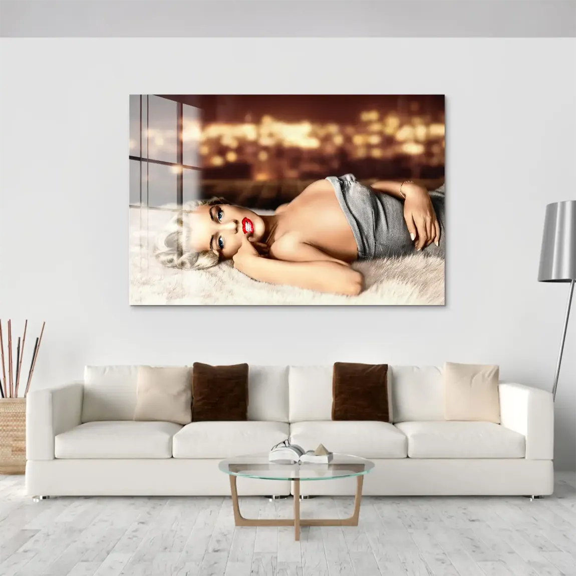 Marilyn Monroe Golden Night Acrylglas Bild