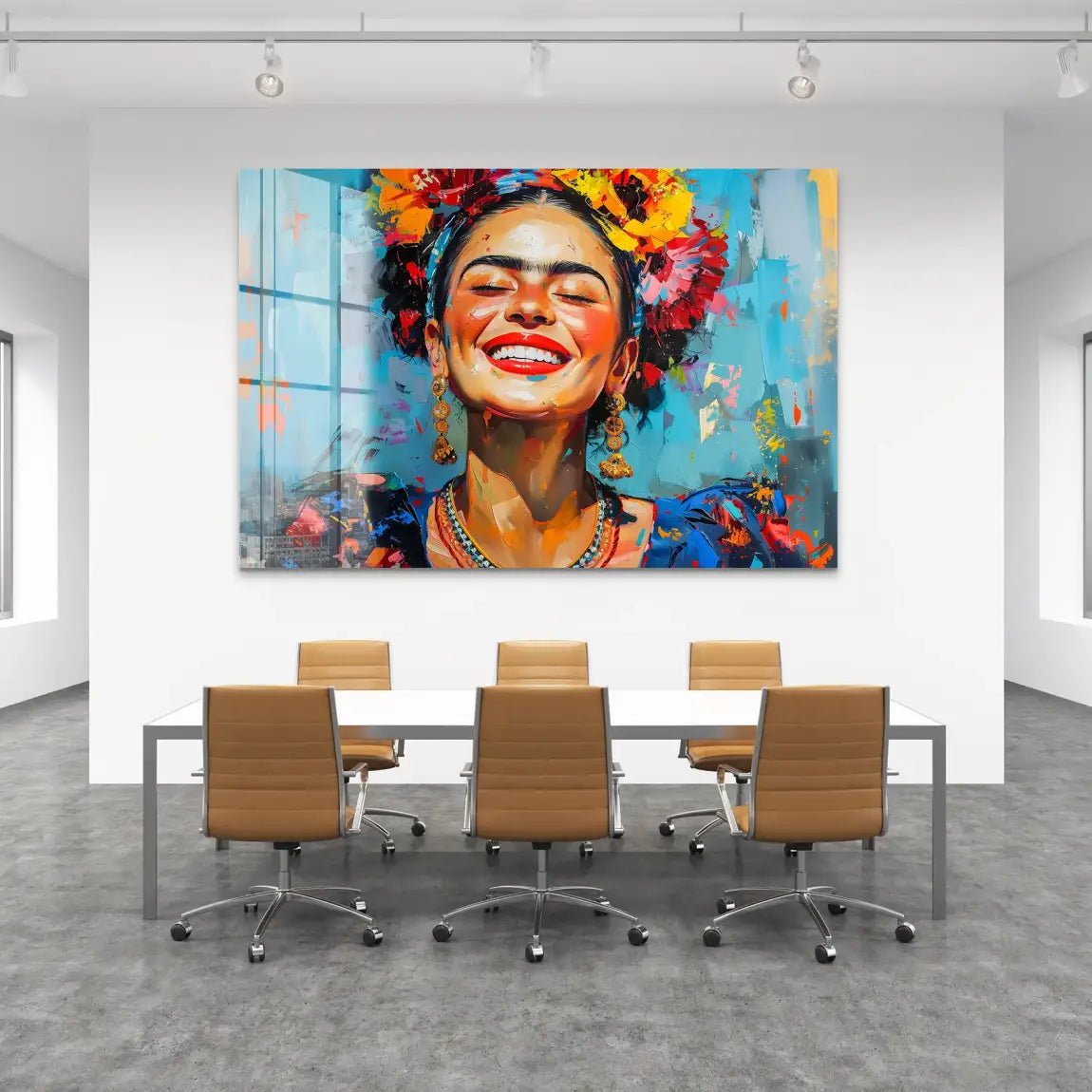 Lachende Frida Kahlo Nr.2 Acrylglas Bild INGALERIE