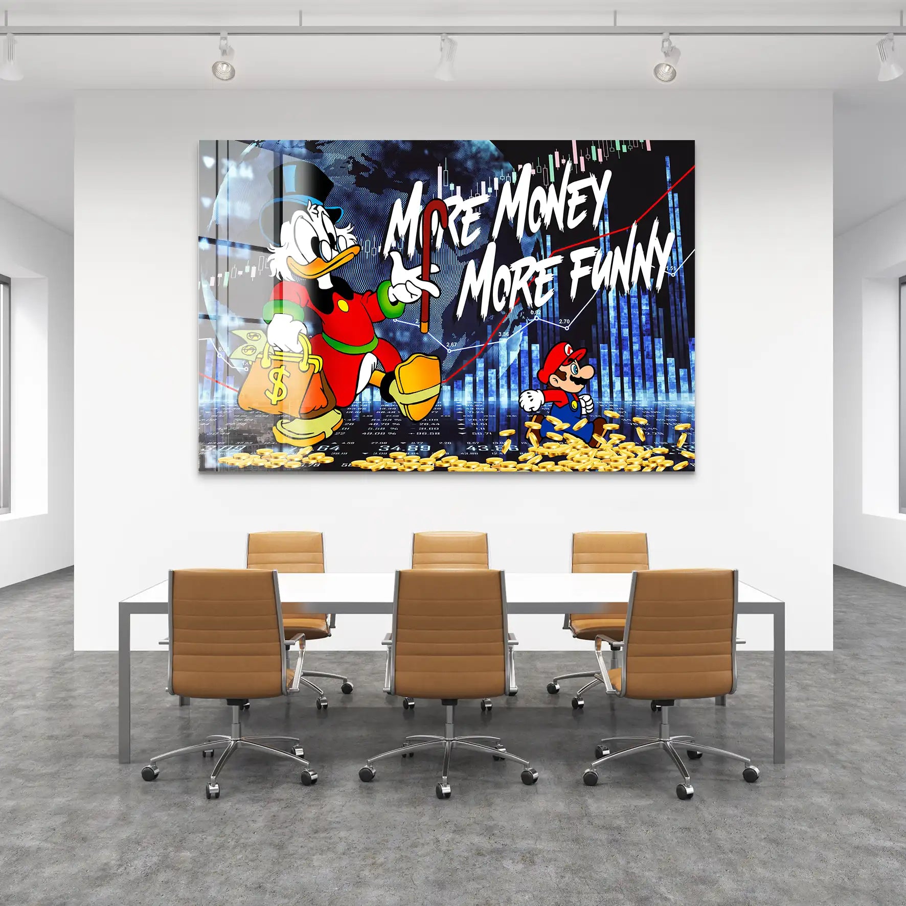 Dagobert Börse Pop Art Acrylglas Bild INGALERIE