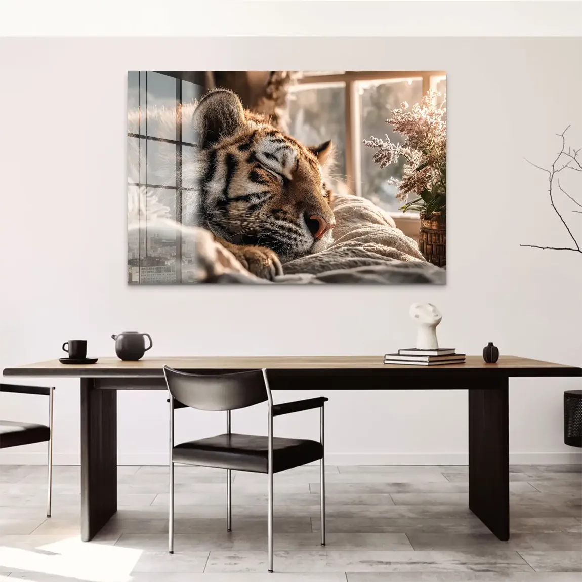 Schlafender Tiger Acrylglasbild