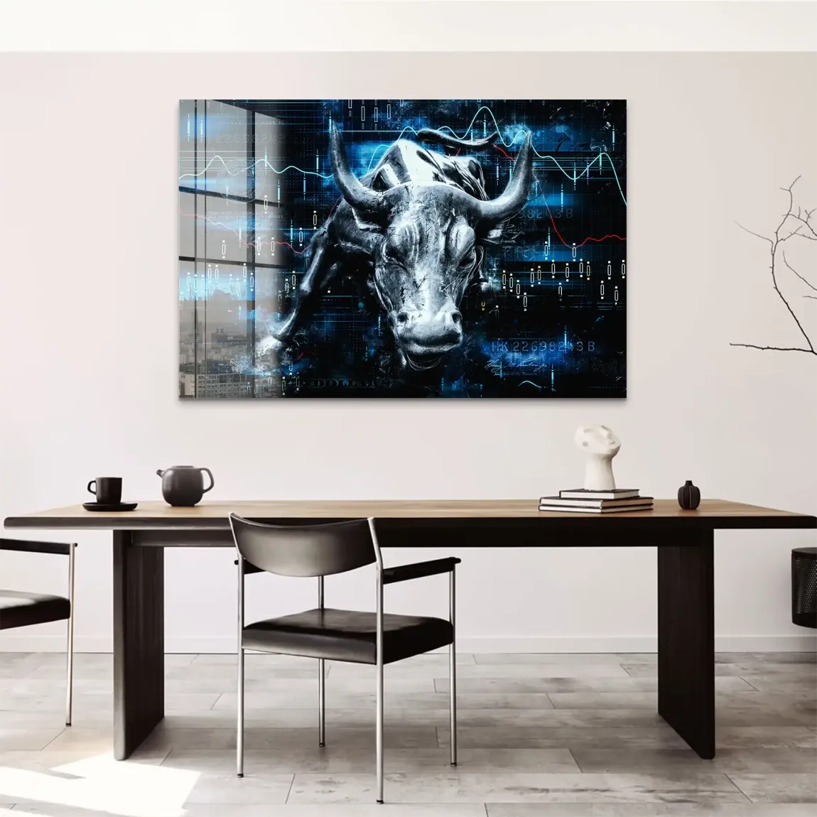 Börsenbulle Royal Acrylglasbild