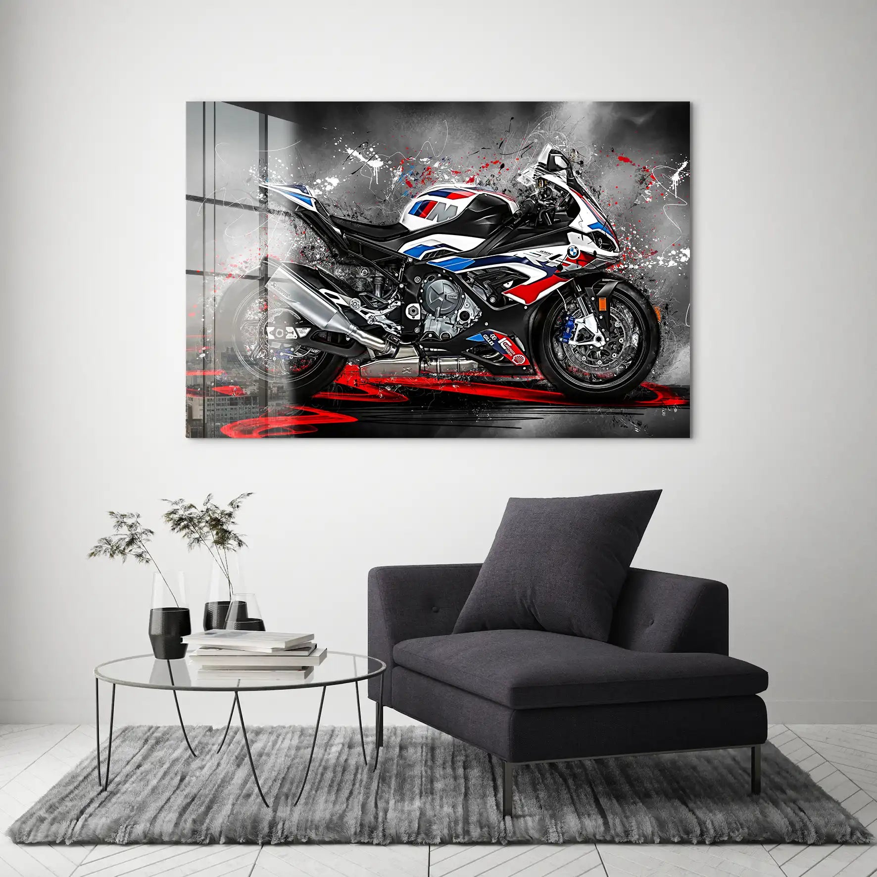 BMW M1000RR Abstrakt Acrylglas Bild INGALERIE