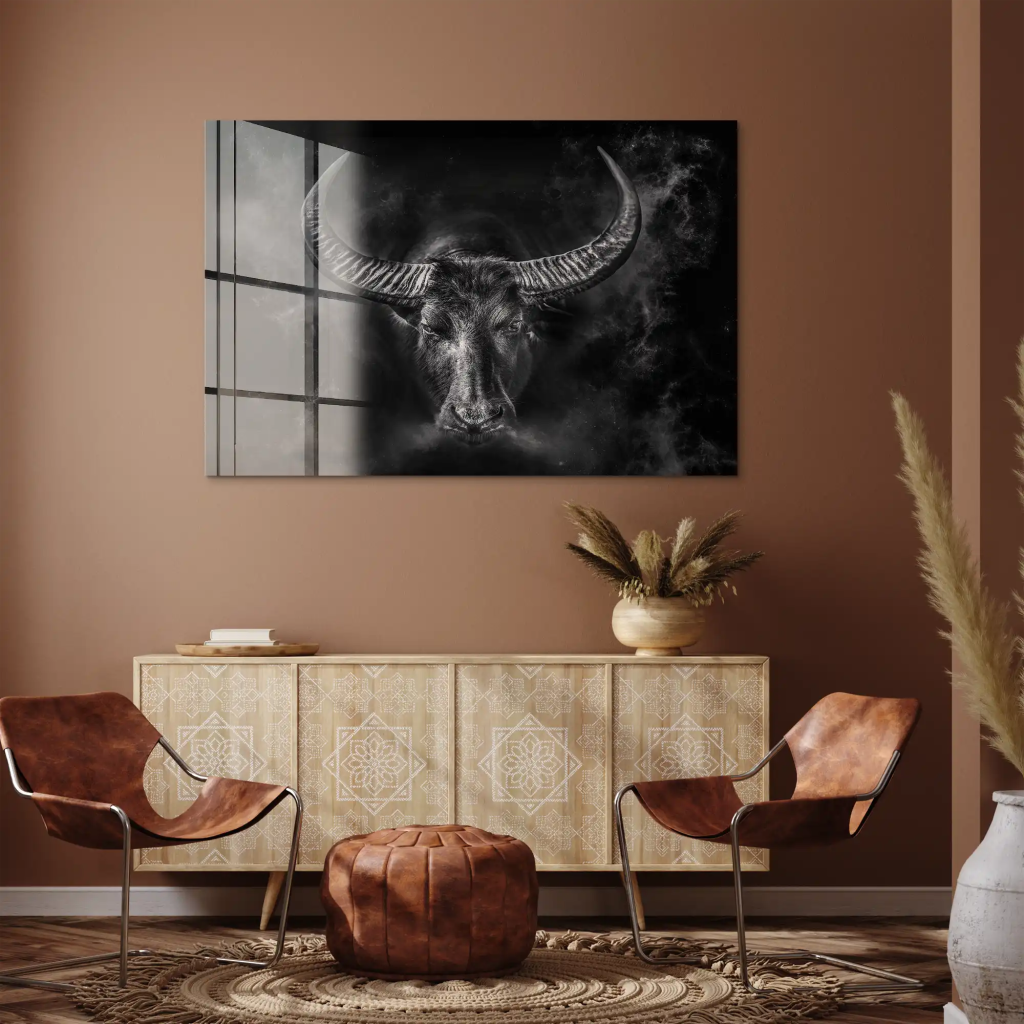 Stier Dark Style Acrylglas Bild INGALERIE