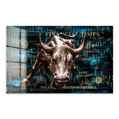 Wallstreet Bulle Pop Art Acrylglas Bild