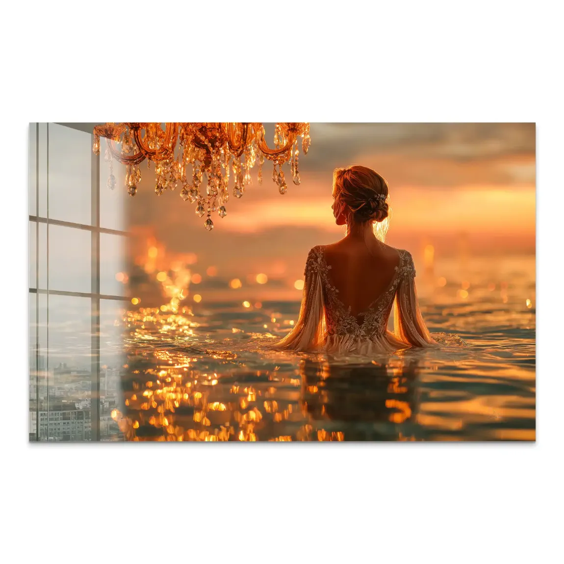 Golden Lights Acrylglas Bild