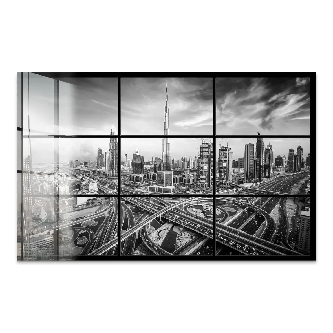 Skyline Noir Dubai Acrylglas Bild