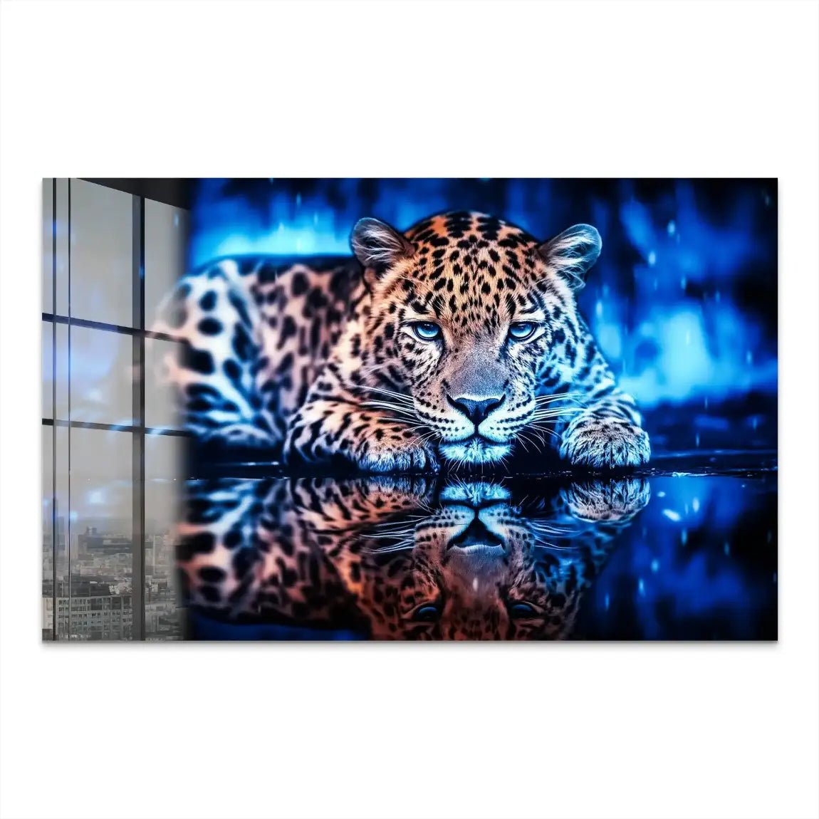 Leopard by Night Acrylglas Bild INGALERIE